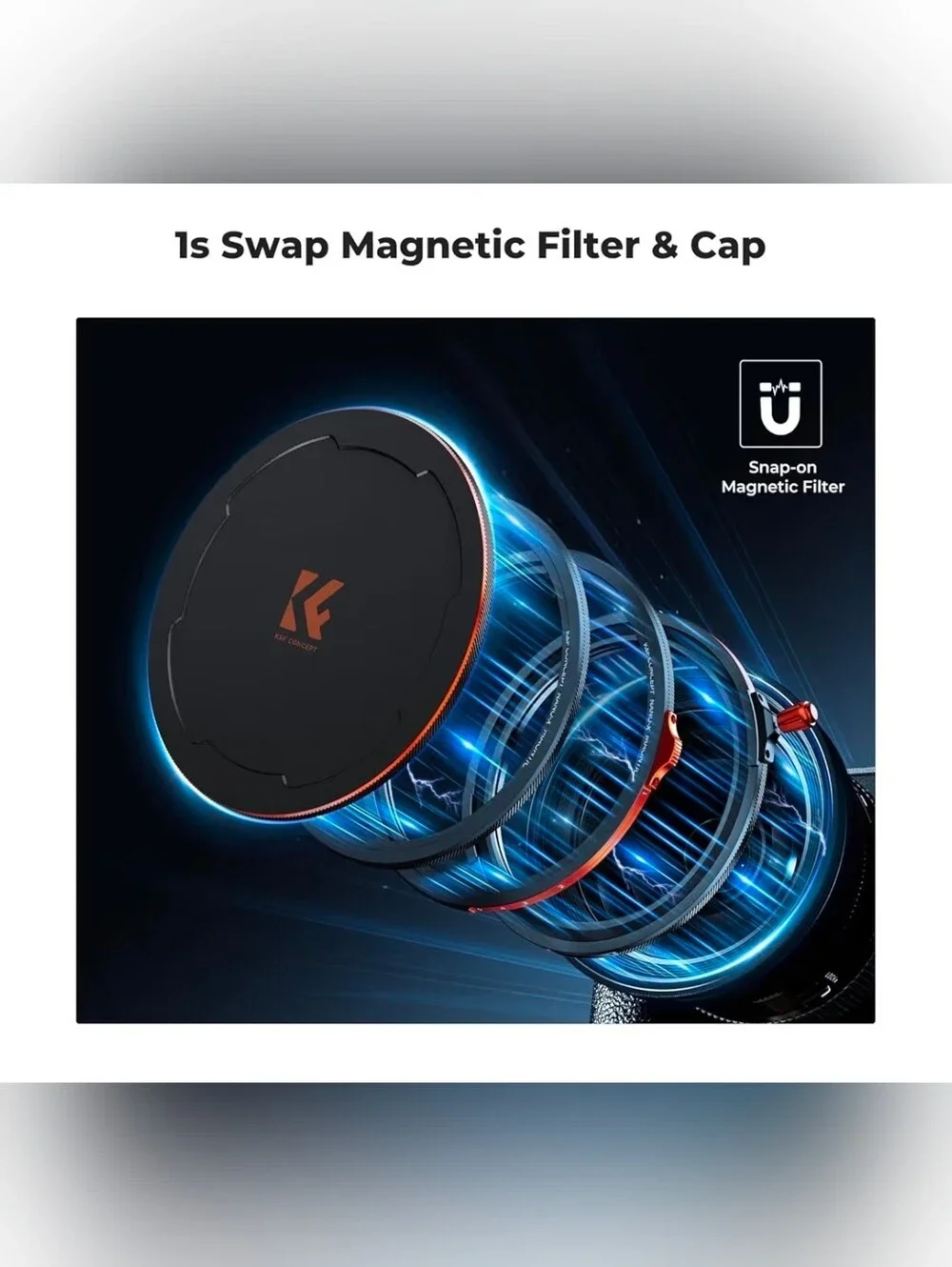 K&F CONCEPT 95mm Magnetic 1s Swap 5-Pack With Storage Case  (Nano-X Series)